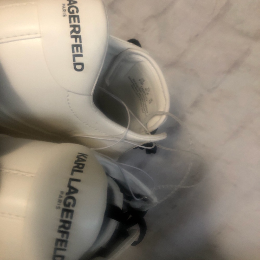 Karl Lagerfeld/ Chanel White Leather Sneakers